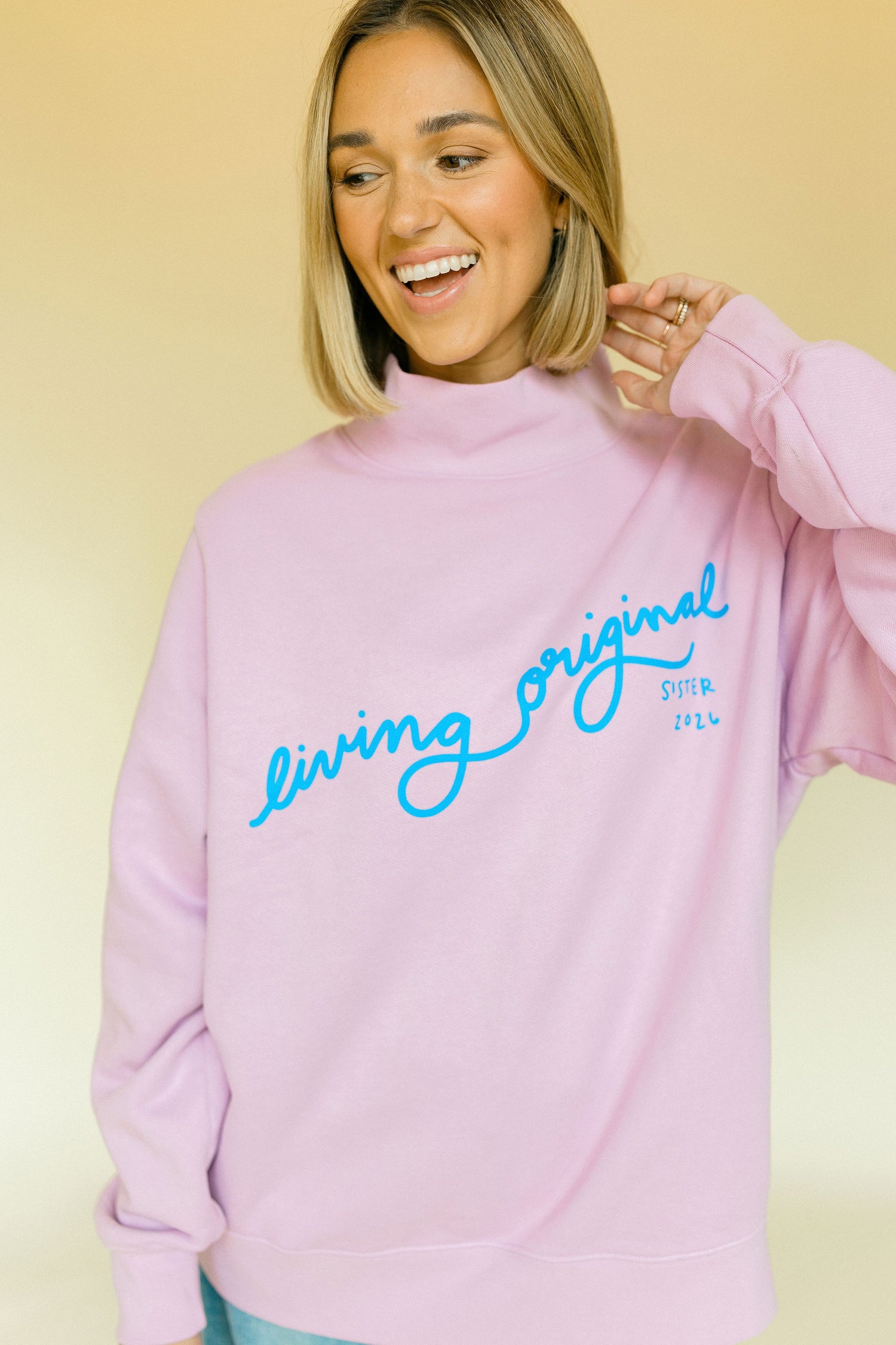 Mock Crewneck - Pink