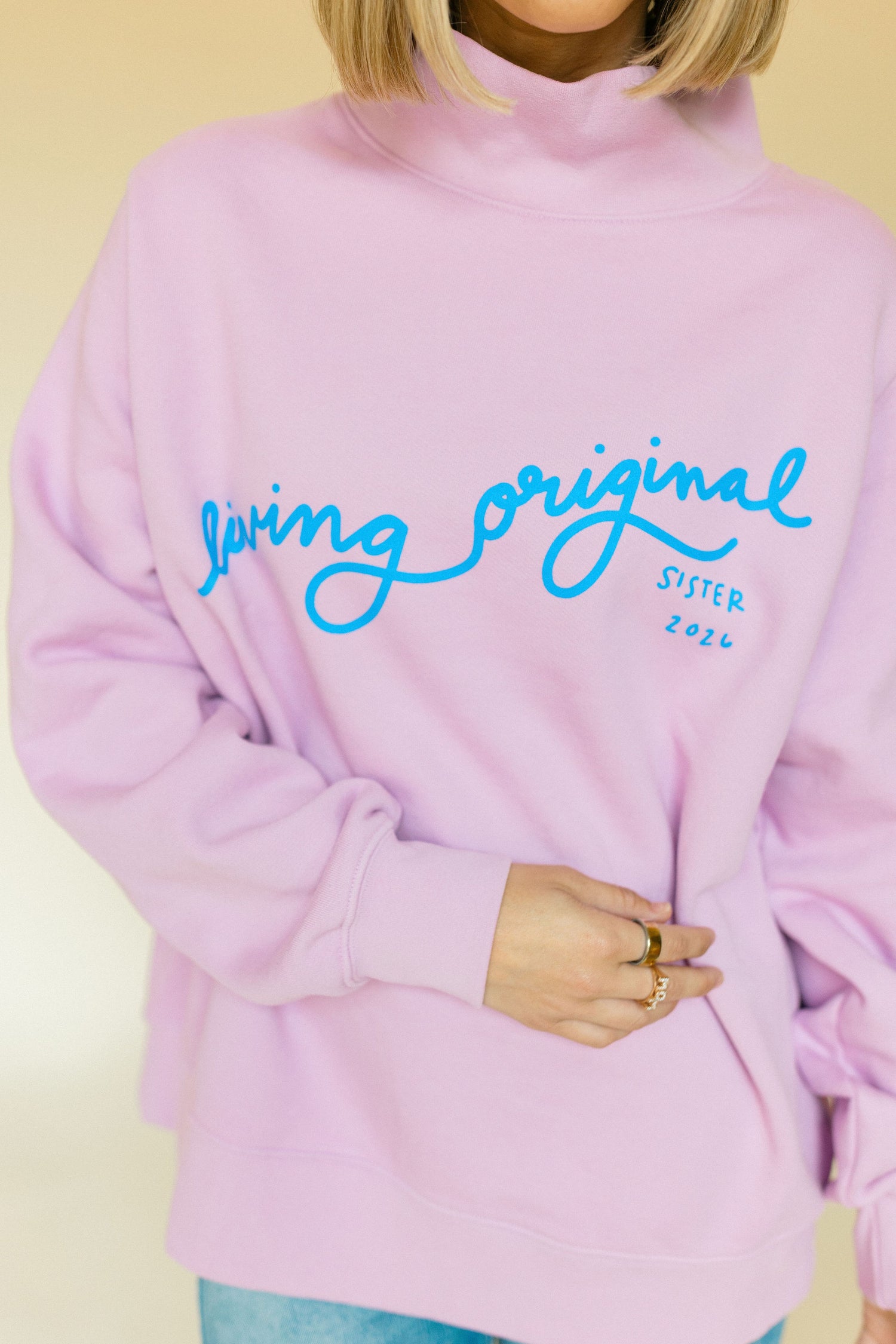 Mock Crewneck - Pink
