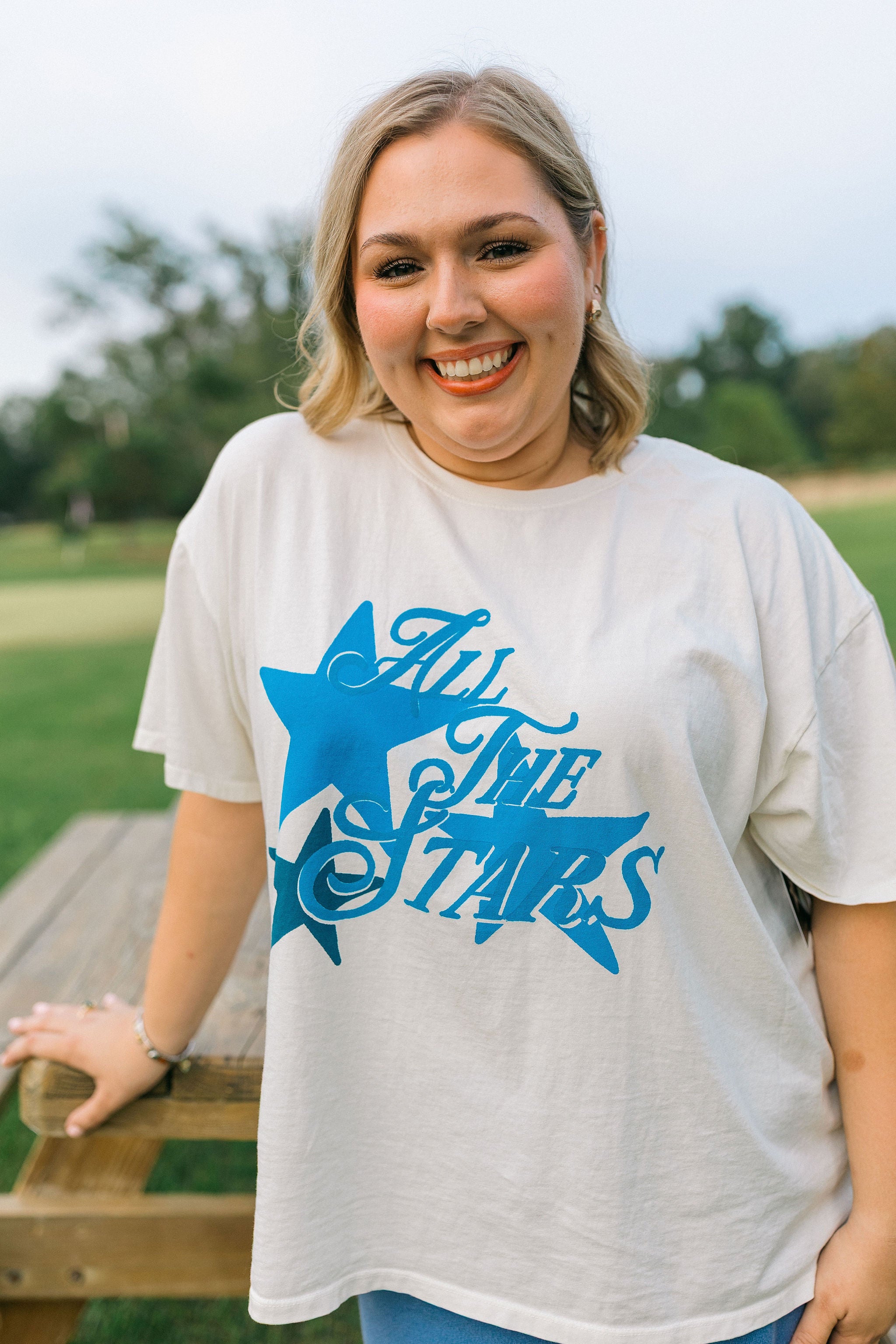 All The Stars Graphic Onesize Tee - Cream