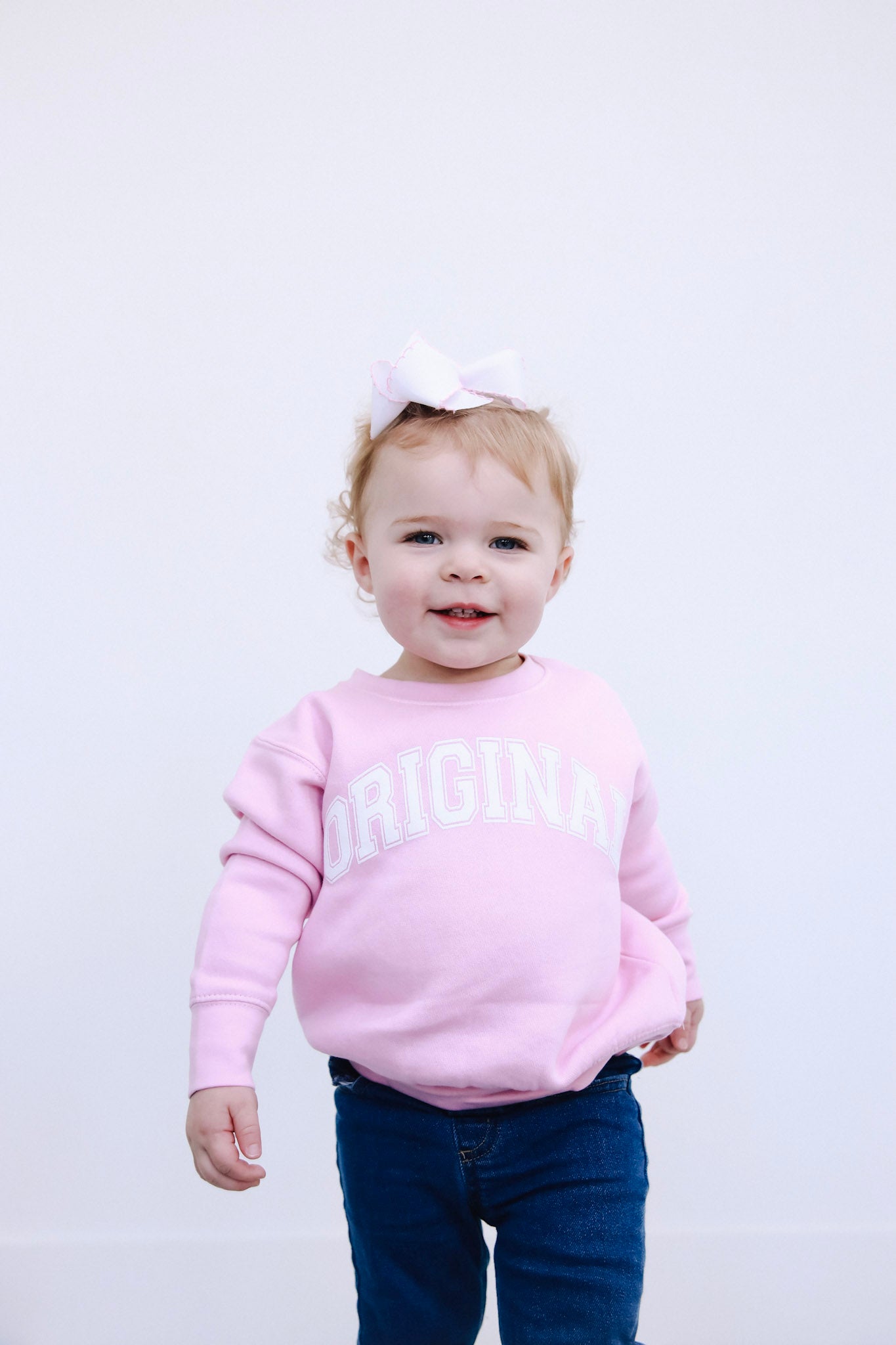 Original Crewneck Toddler - Pink or White